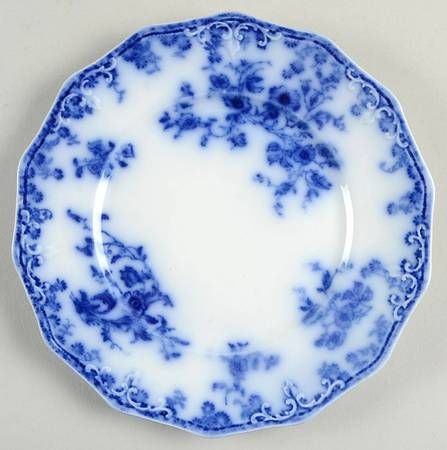 Janette (Flow Blue) Bread & Butter Plate