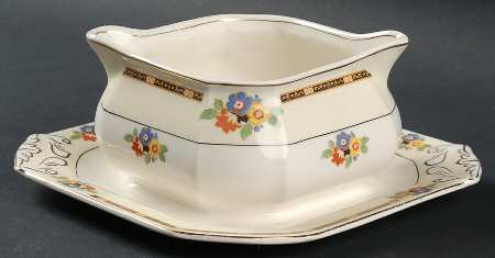 Jersey Gravy Boat with Attached Underplate