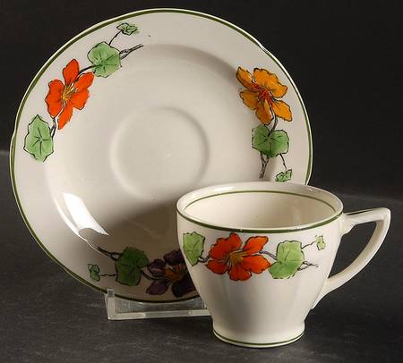 The Lichfield Flat Demitasse Cup & Saucer Set by Grindley