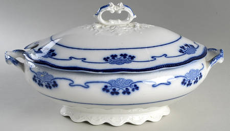 Lorne (Flow Blue) Oval Tureen & Lid