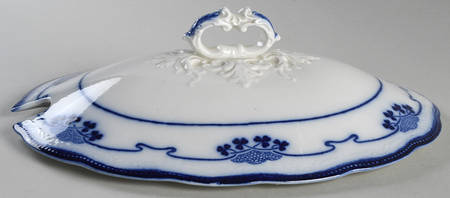 Lorne (Flow Blue) Lid for Oval Tureen