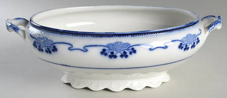 Lorne (Flow Blue) Oval Tureen No Lid