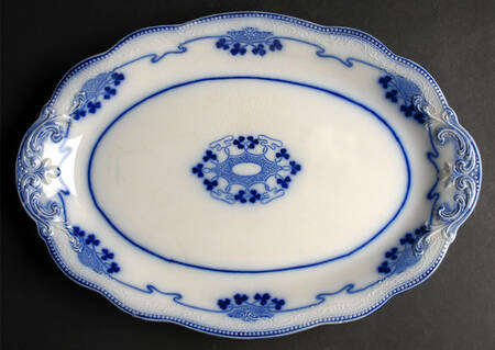 Lorne (Flow Blue) 16" Oval Serving Platter