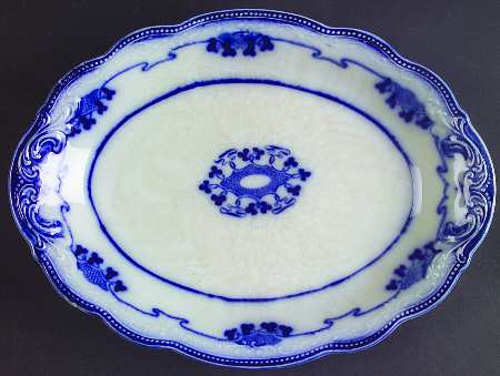 Lorne (Flow Blue) 10" Oval Serving Platter