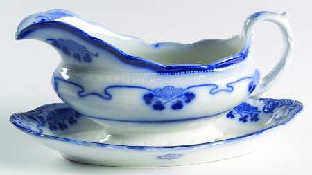 Lorne (Flow Blue) Gravy Boat & Underplate/Relish