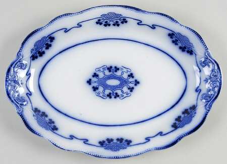 Lorne (Flow Blue) 12" Oval Serving Platter