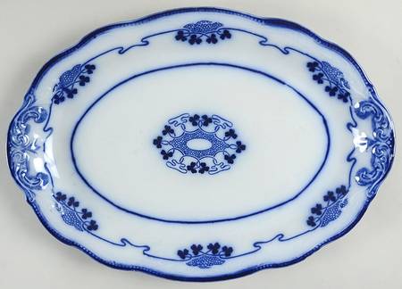 Lorne (Flow Blue) 14" Oval Serving Platter