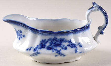 Marechal Neil (Flow Blue, No Gold) Gravy Boat