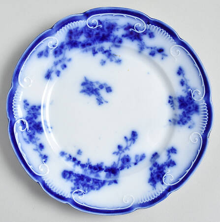 Marechal Neil (Flow Blue, No Gold) Dessert/Pie Plate