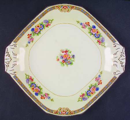 Marjorie Square Handled Cake Plate