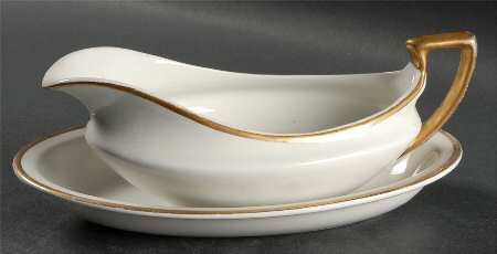 The Marengo (White) Gravy Boat & Underplate