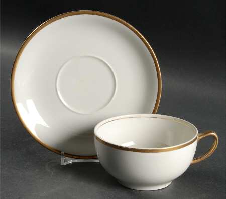 The Marengo (White) Flat Cup & Saucer Set