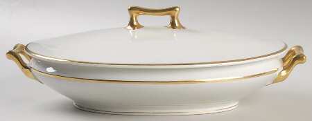 The Marengo (White) Oval Covered Vegetable