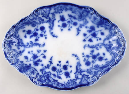 Marie (Flow Blue) 14" Oval Serving Platter