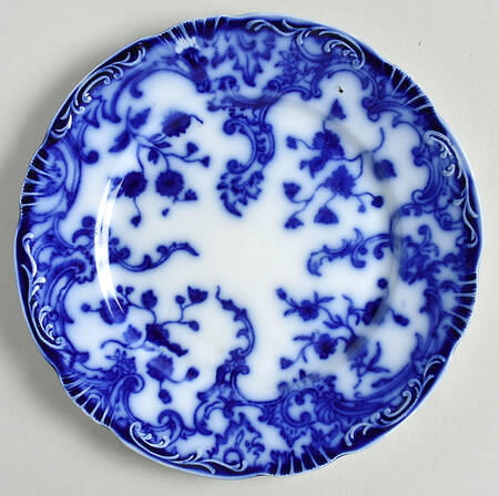 Marie (Flow Blue) Bread & Butter Plate