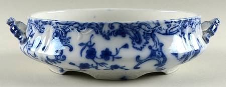 Marie (Flow Blue) Oval Vegetable No Lid