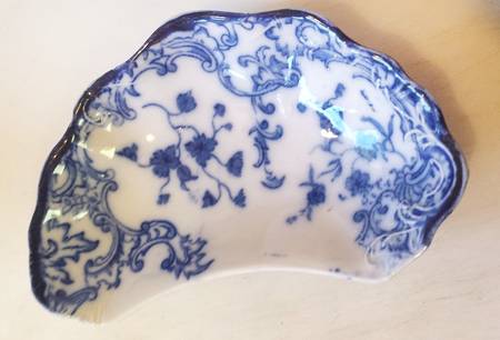 Marie (Flow Blue) Bone Dish