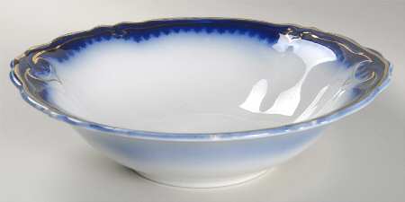 The Marquis (Flow Blue with Gold) 9" Round Vegetable Bowl