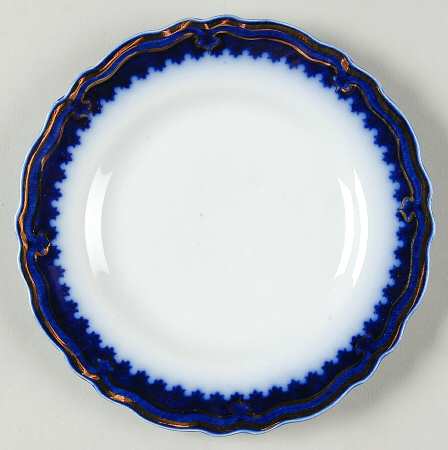 The Marquis (Flow Blue with Gold) Dessert/Pie Plate