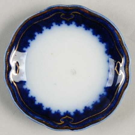 The Marquis (Flow Blue with Gold) Butter Pat