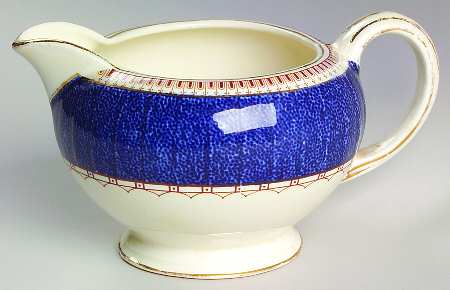 Melrose (Wide Blue Rim, Smooth) Creamer