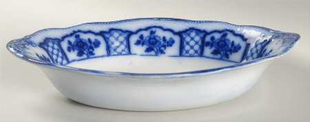 Melbourne (Flow Blue) 9" Oval Vegetable Bowl by Grindley