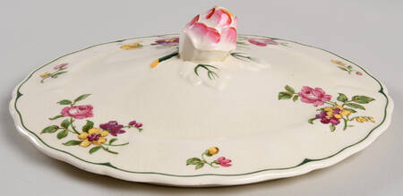 Melrose Rose Floral (Marlborough) Lid for Oval Vegetable by Grindley