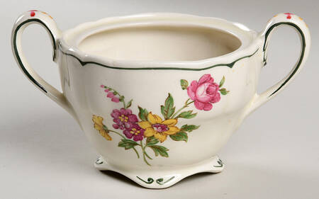 Melrose Rose Floral (Marlborough) Sugar Bowl No Lid