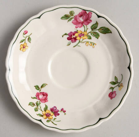 Melrose Rose Floral (Marlborough) Saucer for Flat Cup