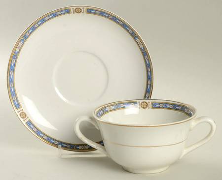 Monmouth (Smooth Edge) Footed Bouillon Cup & Saucer