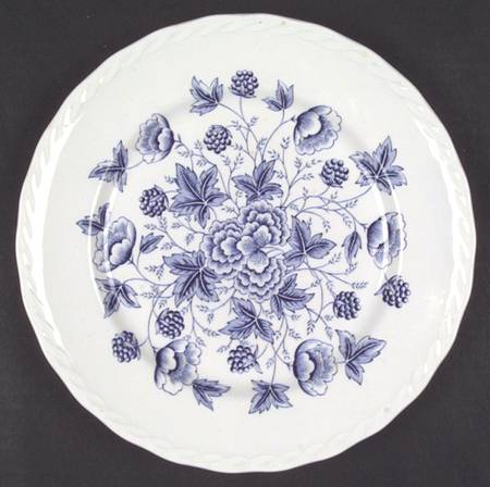 Old Chelsea Blue (White Background) Dinner Plate