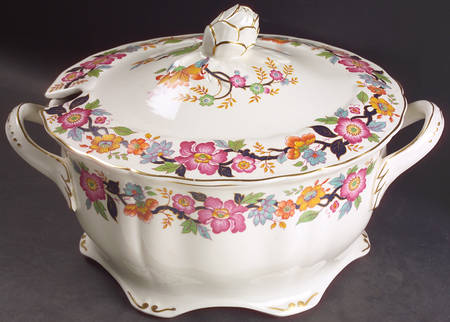 Old China Tureen &  Lid