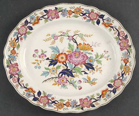 Old China 12" Oval Serving Platter