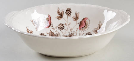 Old Chelsea Multicolor (Cream Background) 9" Oval Vegetable Bowl