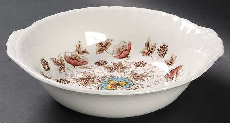 Old Chelsea Multicolor (Cream Background) 8" Round Vegetable Bowl