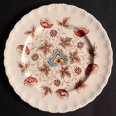 Old Chelsea Multicolor (Cream Background) Dessert/Pie Plate