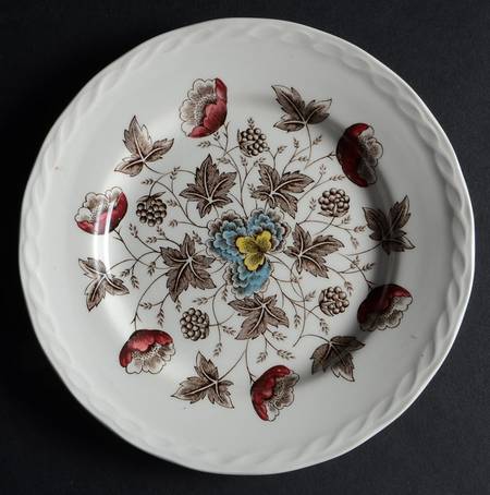 Old Chelsea Multicolor (White Background) Dessert/Pie Plate