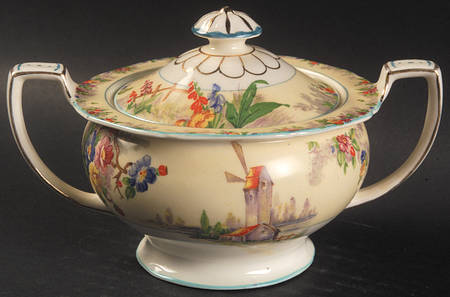 The Old Mill Sugar Bowl & Lid