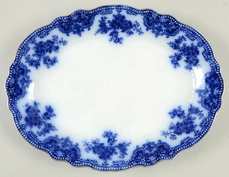 Osborne (Flow Blue) 12" Oval Serving Platter