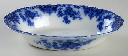 Osborne (Flow Blue) 9" Oval Vegetable Bowl