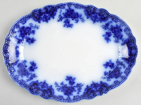 Osborne (Flow Blue) 11" Oval Serving Platter