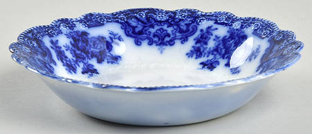 Osborne (Flow Blue) Fruit/Dessert (Sauce) Bowl by Grindley