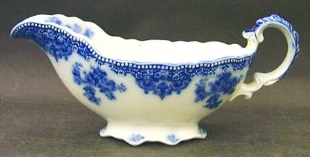 Osborne (Flow Blue) Gravy Boat