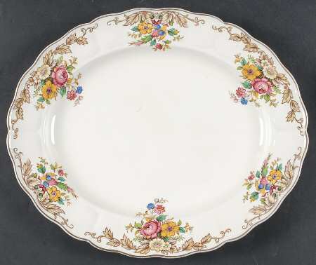 Penrose 14" Oval Serving Platter by Grindley