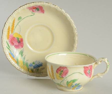 Poppy Flat Cup & Saucer Set