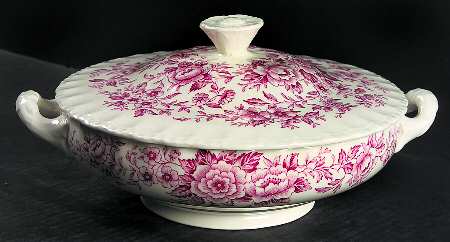 Printemps Pink Round Covered Vegetable by Grindley