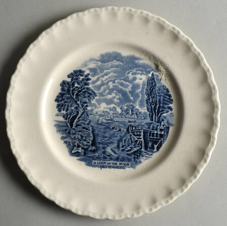 Scenes After Constable Blue (Center Design) Salad Plate