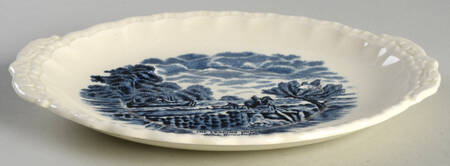 Scenes After Constable Blue (Center Design) Underplate for Gravy Boat