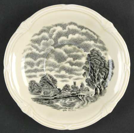 Scenes After Constable Black (Center Design) Saucer