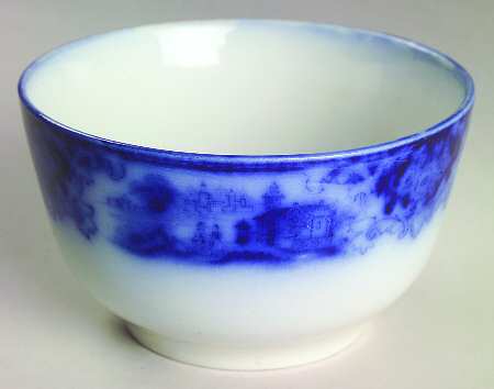 Shanghai (Flow Blue) Cranberry Bowl